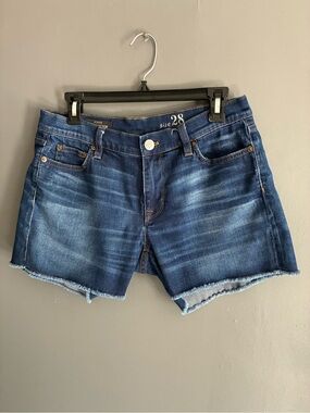 J Crew Indigo Denim  Cut-off Shorts Size 28